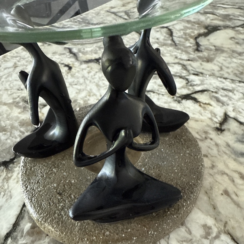 Yoga Position Three Women Praying Hands Oil Warmer